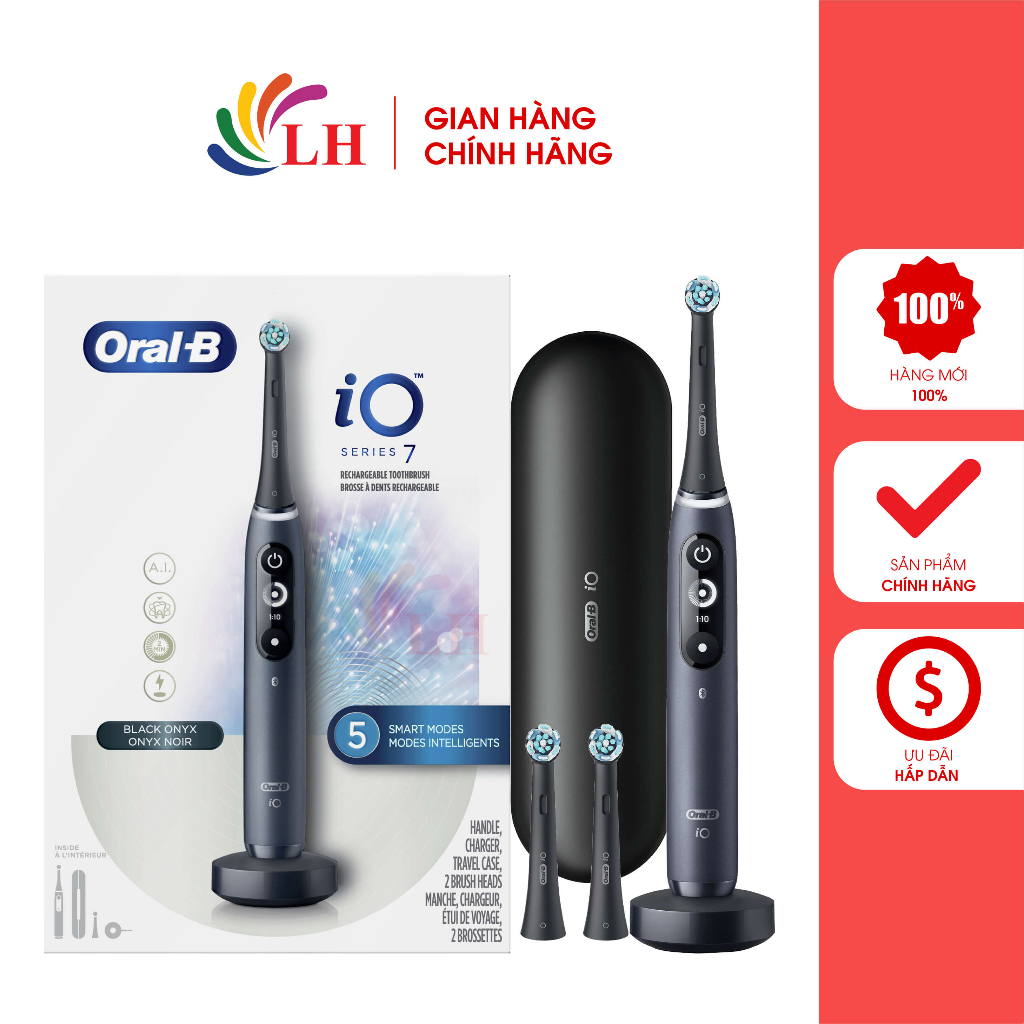 Bàn chải điện Oral-B iO Series 7 (2 đầu bàn chải) - Hàng nhập khẩu