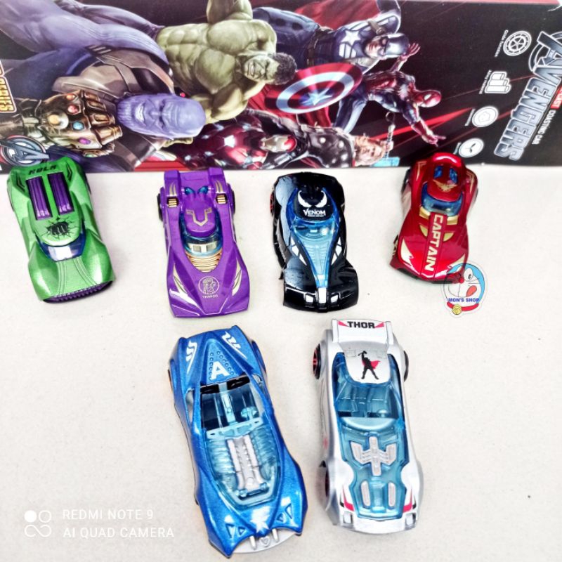 Set 6 chiếc xe ô tô sắt siêu anh hùng Avenger