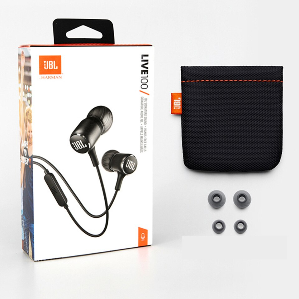 100% Hàng chính hãng Tai nghe JBL LIVE100 dây bọc dù , bắt mic siêu tốt, Hifi-Hi res audio