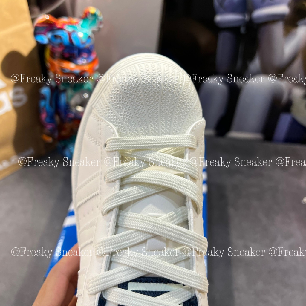 Giày Thể Thao Nam Nữ Adidas Superstar Chalk White White Tint Crew Navy Adidas Trắng Đế Xanh Than - GW2045