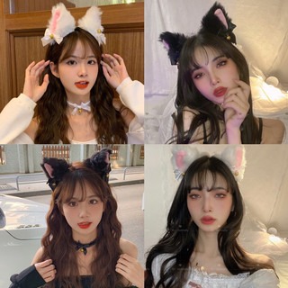 Băng đô/Bờm cài tóc tai mèo lông mịn phong cách Nhật bản ulzzang cosplay đáng yêu dễ thương xinh xắn sống ảo
