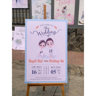 MS 201 - Bảng Welcome trang trí đám cưới