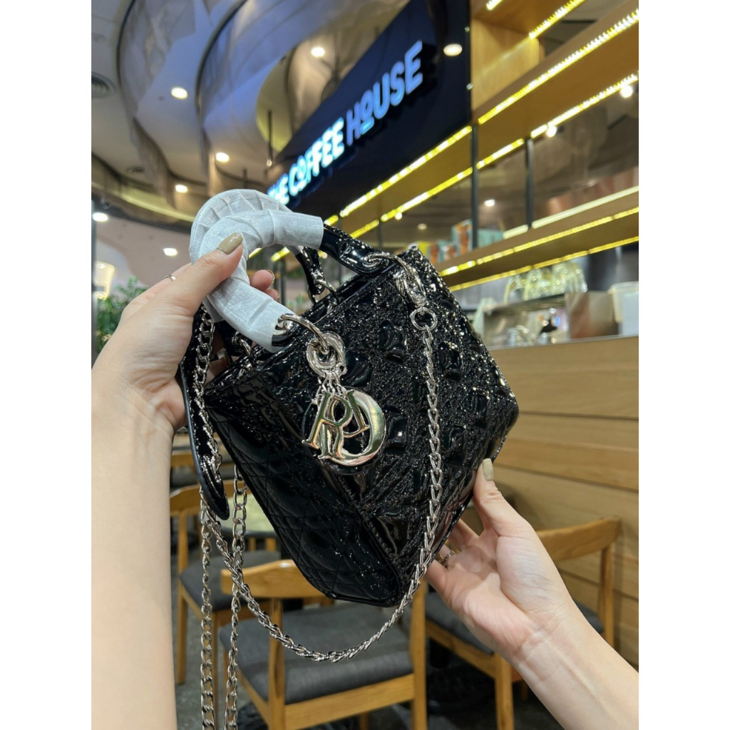 Túi DIOR da bóng size 17cm -20cm Full hộp sang chảnh