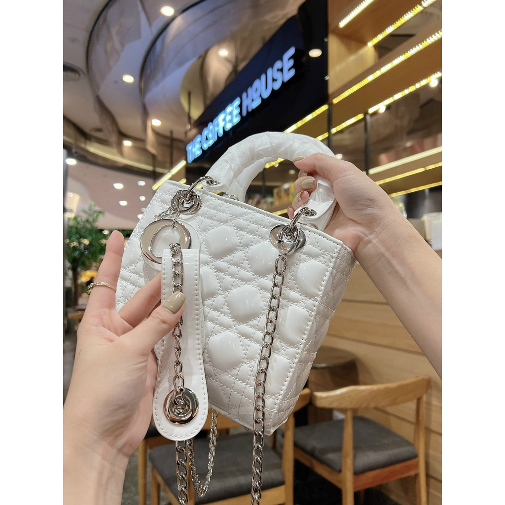 Túi DIOR da bóng size 17cm -20cm Full hộp sang chảnh