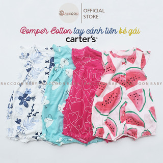 [3-24M | 4-12KG] Bộ đồ liền thân tay cánh tiên cúc trước romper body đùi bé gái xuất dư C.a.r.ter's