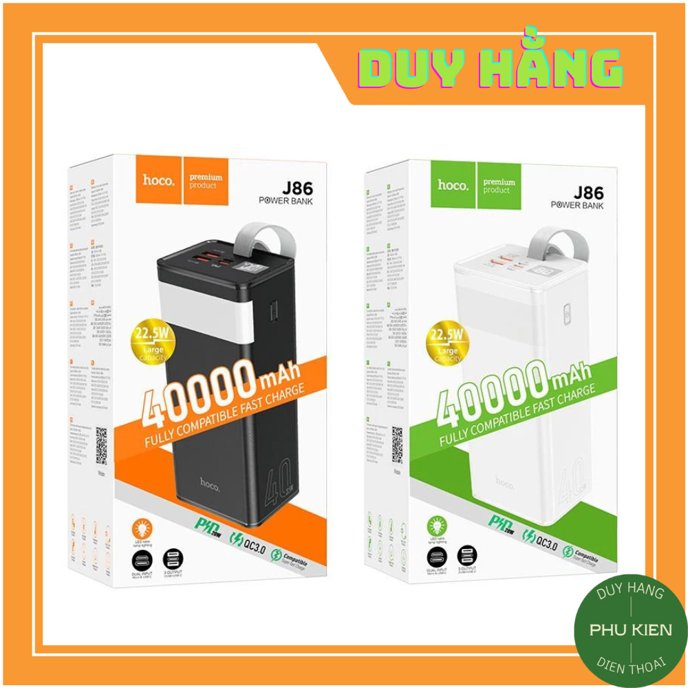 Pin Sạc Dự Phòng Hoco J86/J86A 22.5w + PD 20w 40000mAH/50000mAH - hàng chính hãng