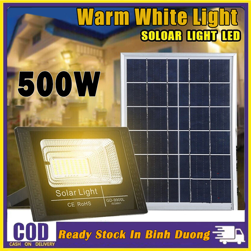 JIOR đèn led năng lượng mặt trời 500W điện ngoài trời chống nước IP67 đèn năng lượng mặt trời with remote control