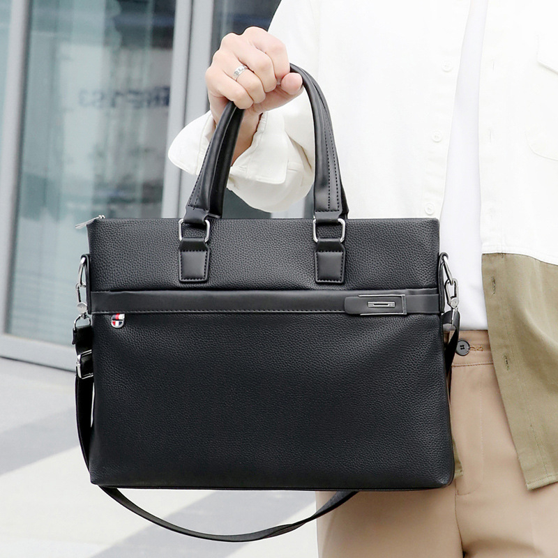 Túi Xách Nam Công Sở Đẹp Da PU Cao Cấp  Loại Cặp Đựng Laptop, Tài Liệu Kèm Dây Đeo Vai Chéo-K5598