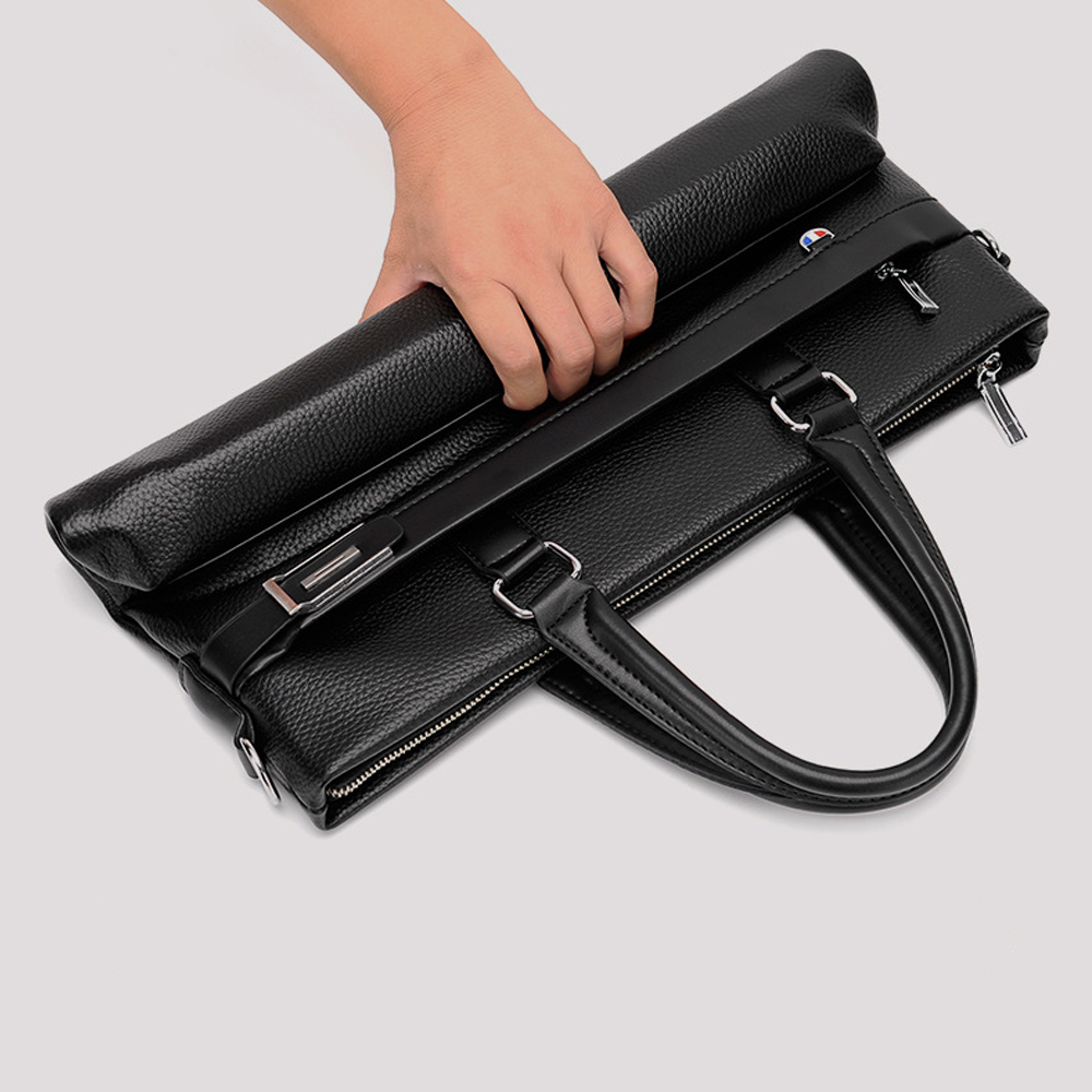 Túi Xách Nam Công Sở Đẹp Da PU Cao Cấp  Loại Cặp Đựng Laptop, Tài Liệu Kèm Dây Đeo Vai Chéo-K5598