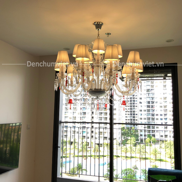 Đèn chùm pha lê (tặng bóng), đèn trang trí phòng khách, đèn trang trí nhà hàng, đèn trang trí studio, khách sạ