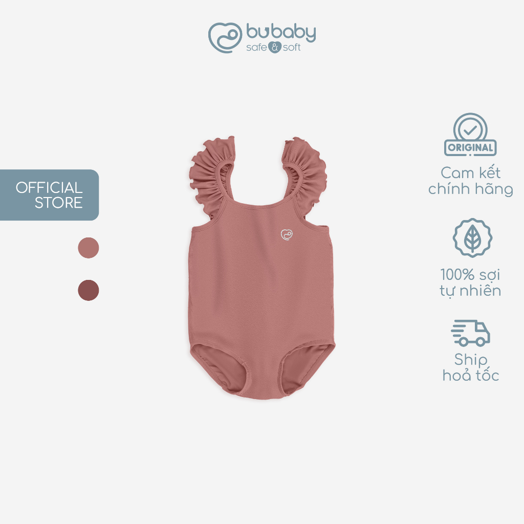 Bộ bơi liền 2 dây bé gái UPF 50+ BU Aqua BSM253100 | Quần áo BU Baby chính hãng