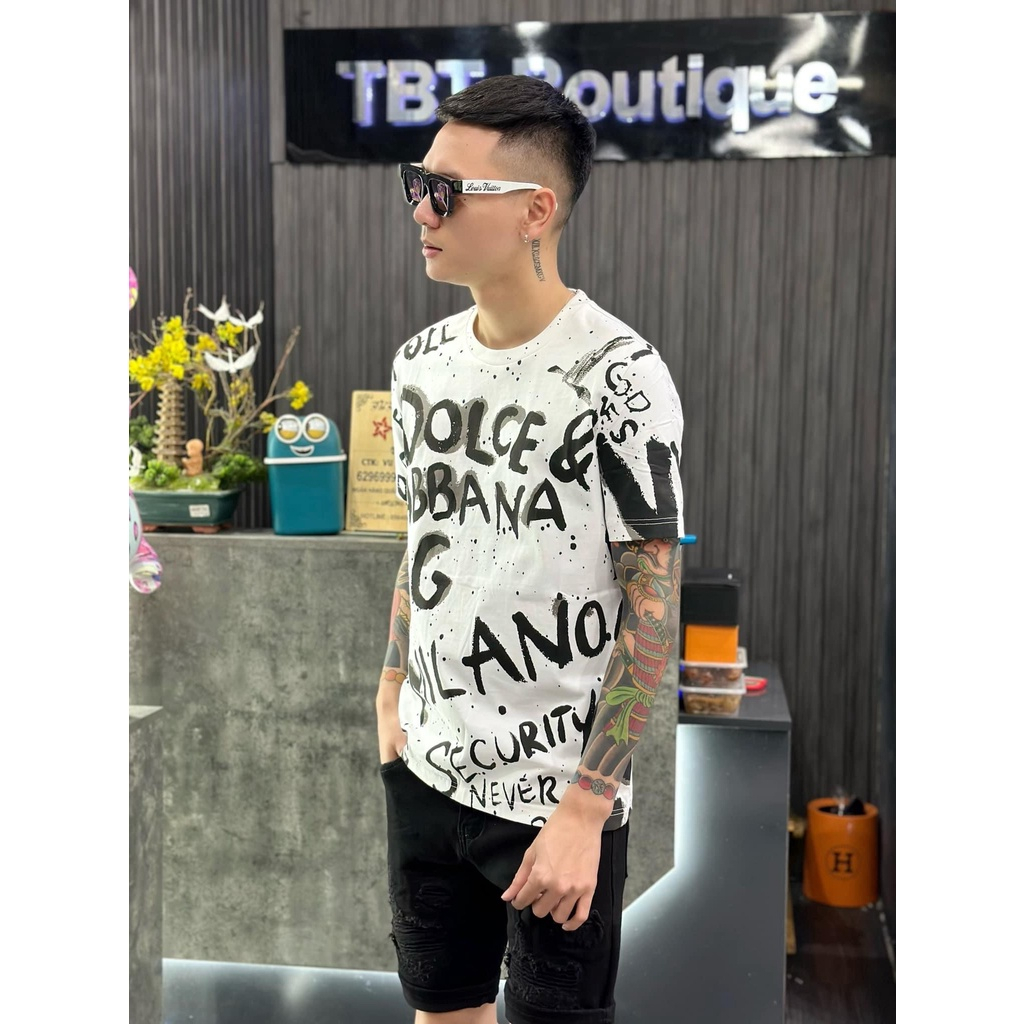 Áo Phông Nam Nữ Tay Lỡ DG _ Áo thun form rộng unisex oversize style Hàn Quốc phiên bản DOLCE 2023