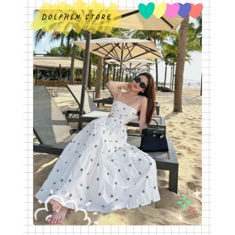 BIGSIZE Đầm đi biển bigsize - đầm 2s bigsize - đầm khoét eo bigsize