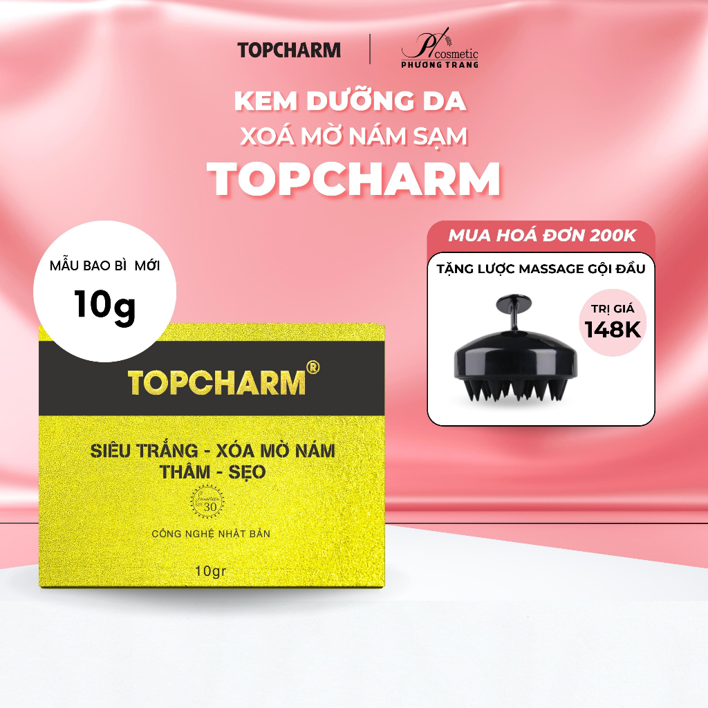 Kem mờ thâm nám tàn nhang CHARM 10g - Giúp dưỡng trắng và tái tạo làn da mịn màng căng bóng