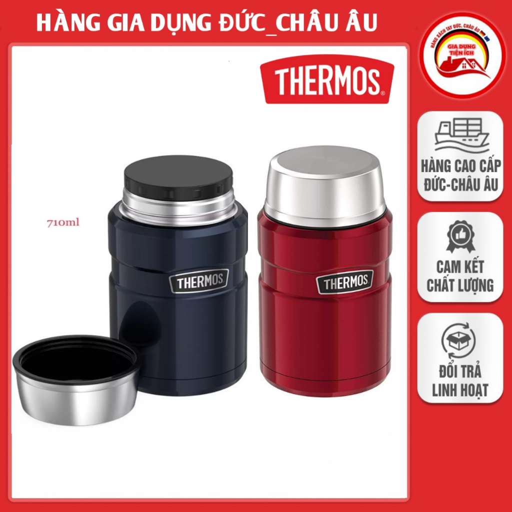 Bình đựng thức ăn giữ nhiệt Thermos 710ml, giữ lạnh 24h, nóng 12h - nhập Đức