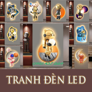 Tranh Đèn Led, Tranh Gấu Bearbrick Tráng Gương Cao Cấp, Tranh Trang Trí Cao Cấp, Tranh Điện Tráng Gương