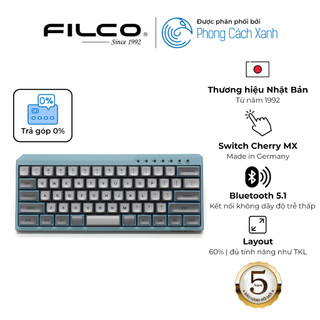 Bàn phím cơ size mini 63 phím Bluetooth Filco Minila-R Convertible ASAGI - Hàng Chính Hãng