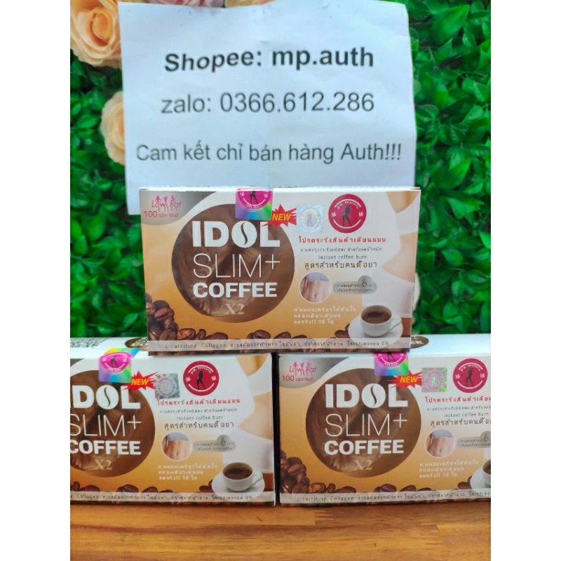 [mp.Auth] [hộp 10 gói] - 𝐂𝐚̀ 𝐏𝐡𝐞̂ 𝐆𝐢𝐚̉𝐦 𝐂𝐚̂𝐧 𝐈𝐝𝐨𝐥 𝐒𝐥𝐢𝐦+ 𝐂𝐨𝐟𝐟𝐞𝐞 - cà phê giảm cân idol slim