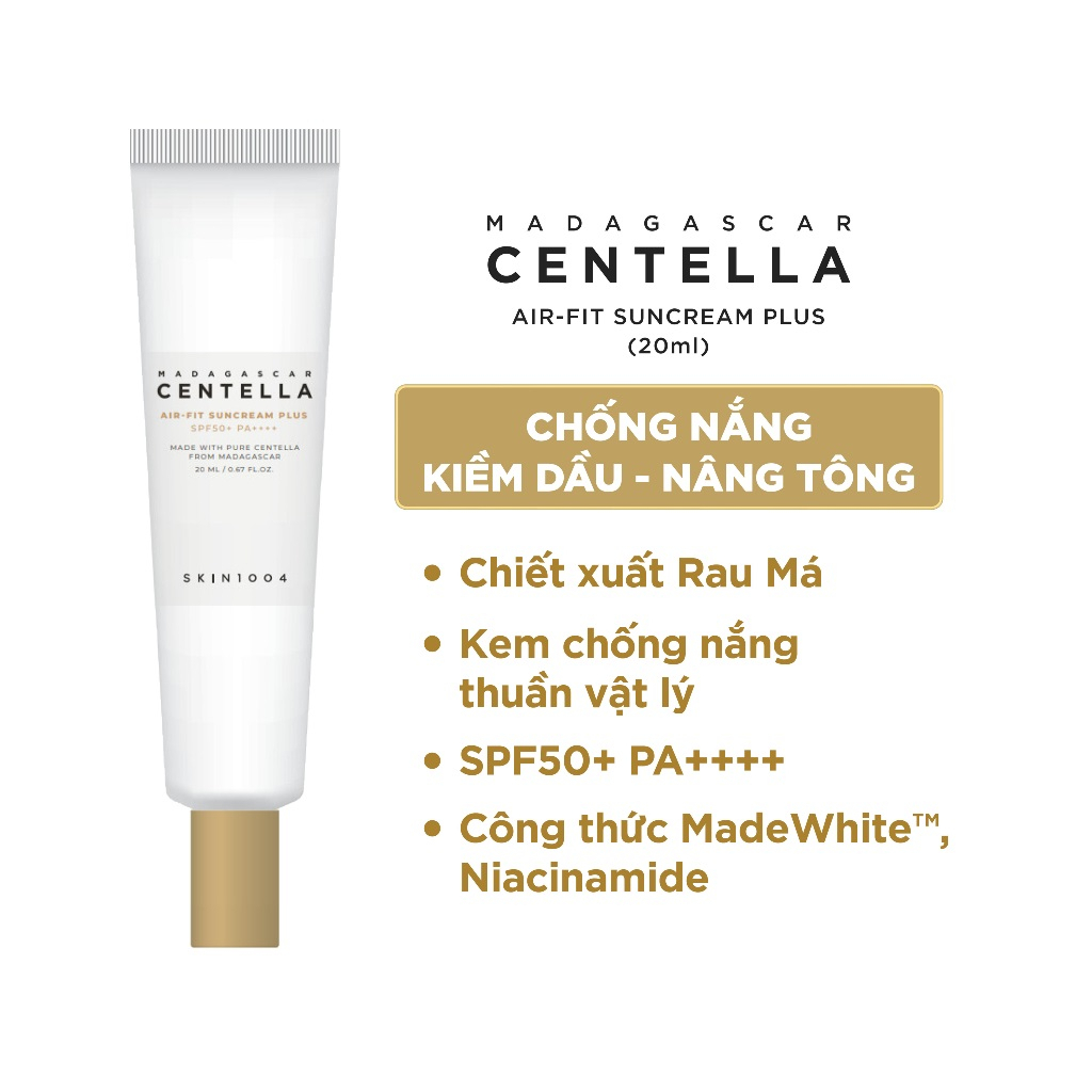 [MINI SIZE] Kem Chống Nắng Skin1004 Madagascar Centella Airfit Suncream Plus SPF50+ PA++++ 20ml