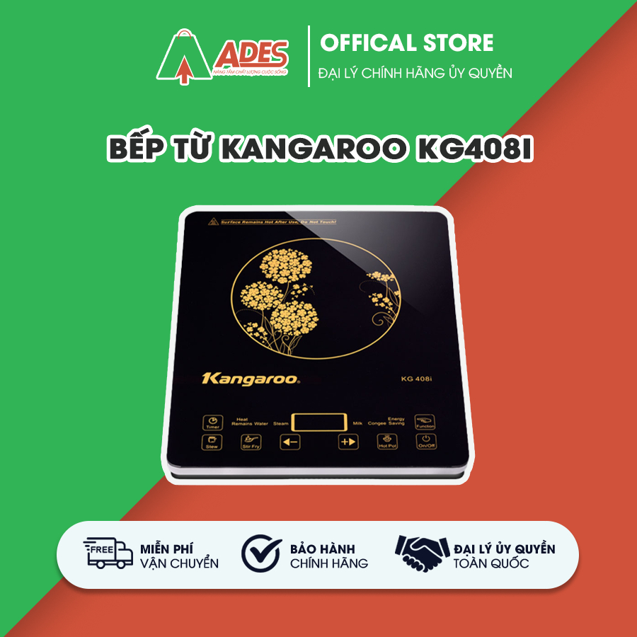 [HÀNG CHÍNH HÃNG] ✔️ Bếp điện từ đơn siêu mỏng Kangaroo KG408i ✔️ Công suất 2100W ✔️ BẢO HÀNH 12 THÁNG