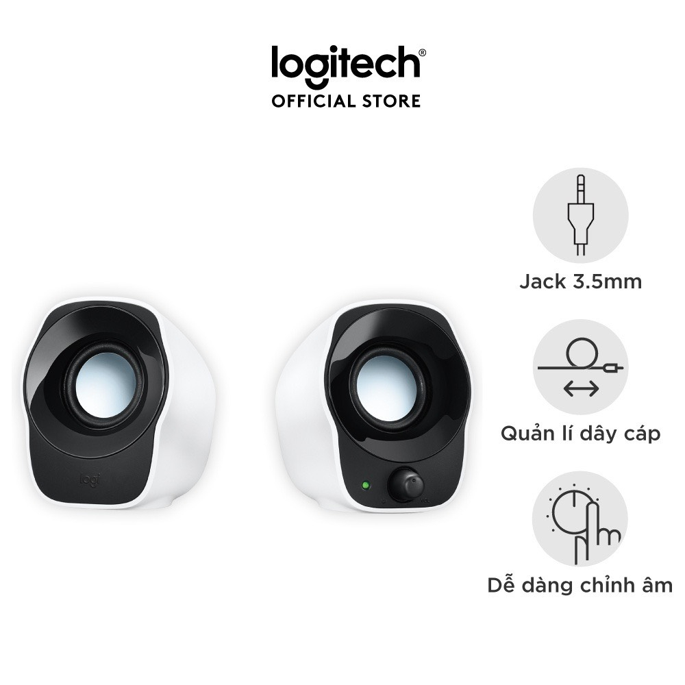 Loa âm thanh nổi có dây Logitech Z121 - Jack 3.5mm, USB-A, nhỏ gọn