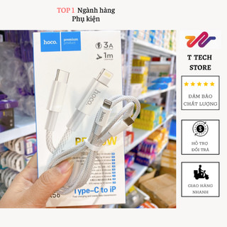 Cáp sạc pd 20w hoco x56 truyền dữ liệu và sạc nhanh, dây bọc dù chống đứt, dài 100cm - t tech store