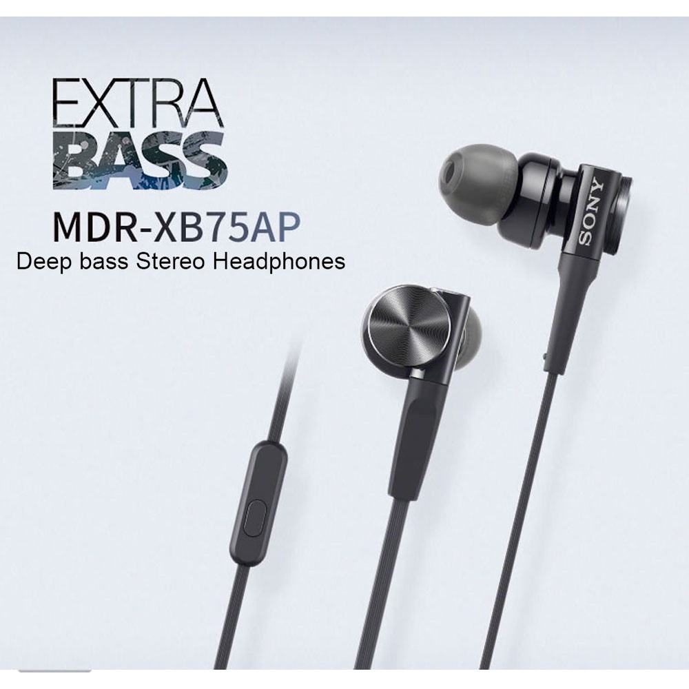 SONY Extra Bass MDR-XB75AP Âm thanh thanh thanh thanh điều khiển tai nghe