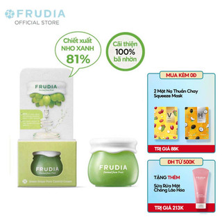 [Tặng 88k] Kem Dưỡng Ẩm Se Khít Lỗ Chân Lông Chiết Xuất Nho Xanh Frudia Green Grape Pore Control Cream 10g
