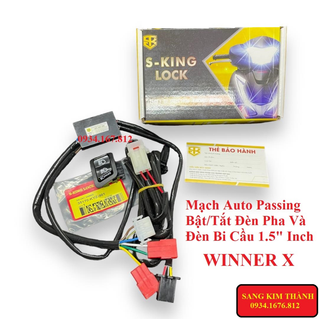 Mạch Tắt Đèn WINNER X và Đèn BI Cầu 1.5 Inch, Kenz.o CX80 | S-King Lock BH 1 Năm