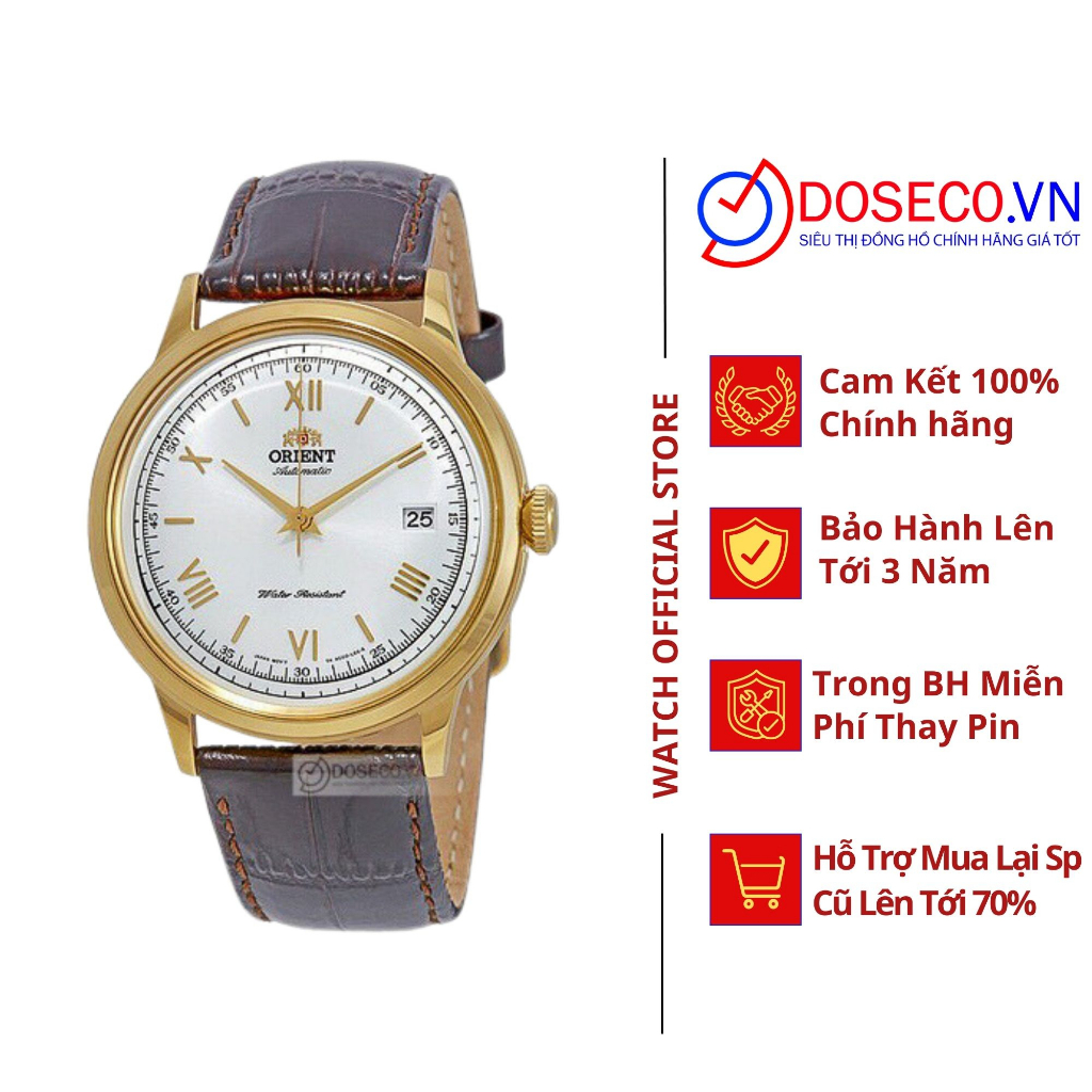 Đồng Hồ Nam Cơ Automatic Chính Hãng Orient Bambino Gen 2 FAC00007W0 Dây Da Cao Cấp Kính Kim Nhọn