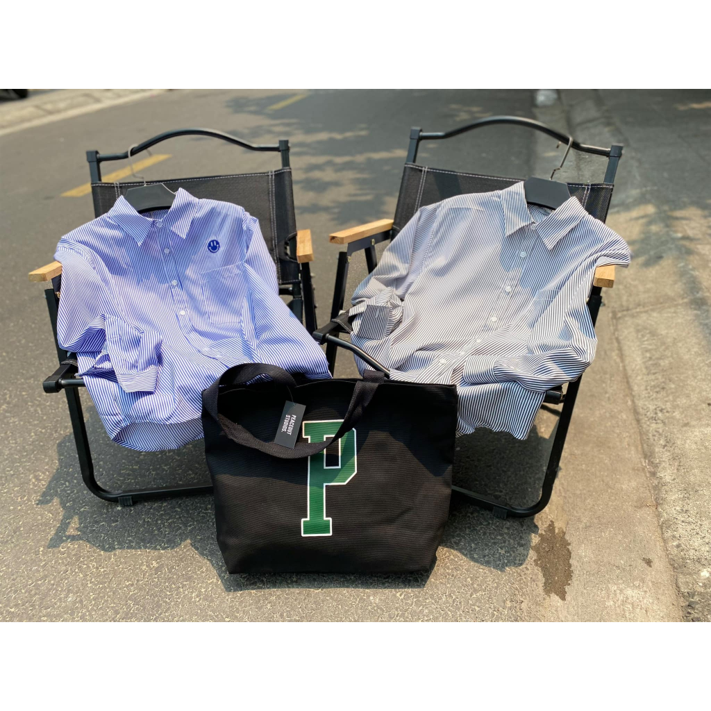 Áo Sơ mi Sọc Hàn Quốc P10 - Peaceout Studios SMILEY