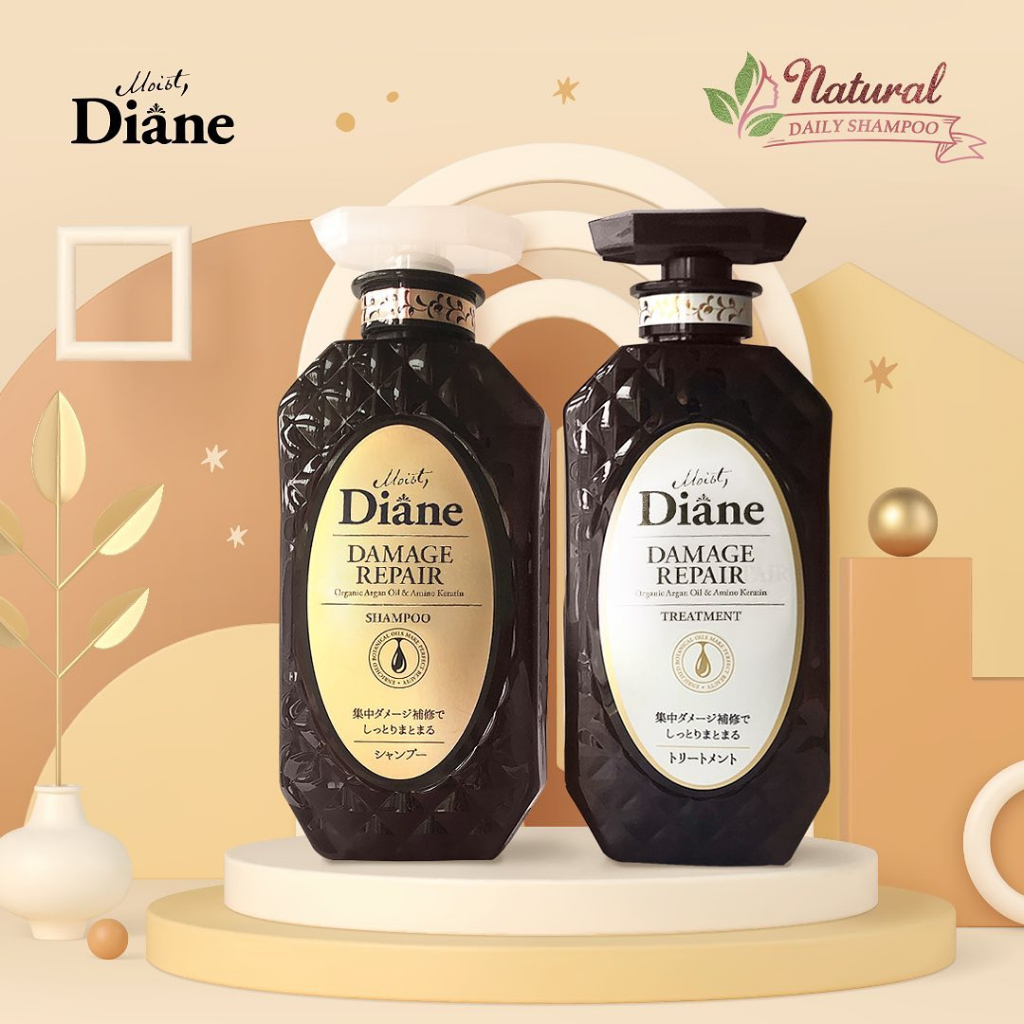 Cặp dầu gội xả phục hồi tóc hư tổn nặng Moist Diane Extra Damage Repair Nhật Bản dành cho tóc khô xơ, chẻ ngọn - 450ml