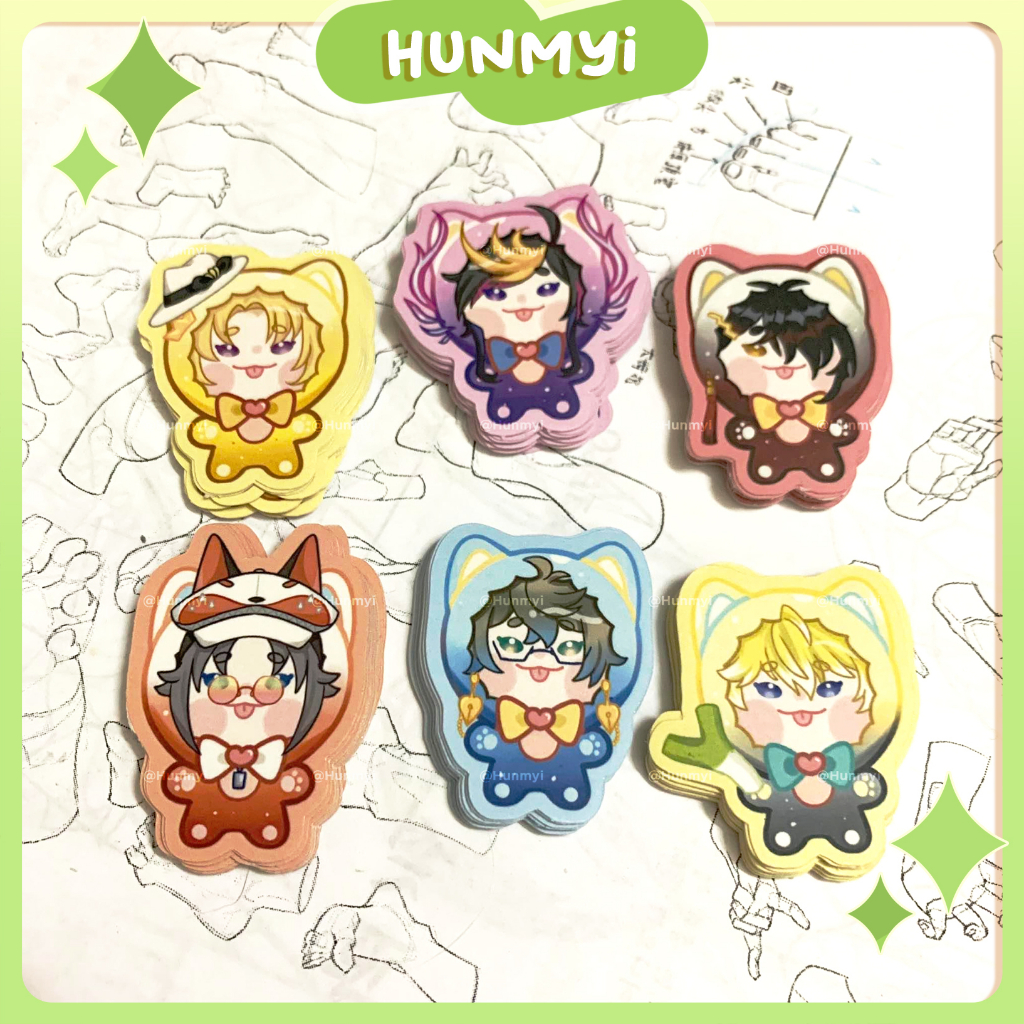 Sticker/ hình dán Bao, Shoto/shxtou, Luxiem, Noctyx Vtuber - Artist Hunmyi