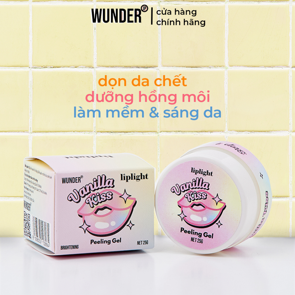 (MỚI) Tẩy tế bào chết môi, giảm thâm môi, làm hồng môi Liplight Vanilla Kiss peeling gel