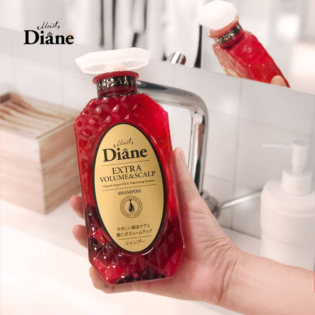 Cặp Gội Xả hộ trợ mọc tóc & làm phồng tóc Moist Diane Extra Volume & Scalp 450mlx2