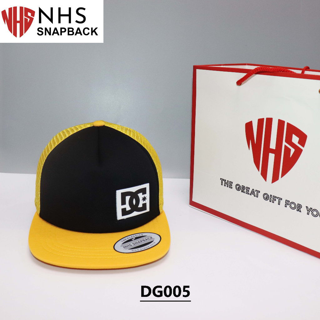 Nón NHS Snapback đen kết vàng lưới vàng DG005 .