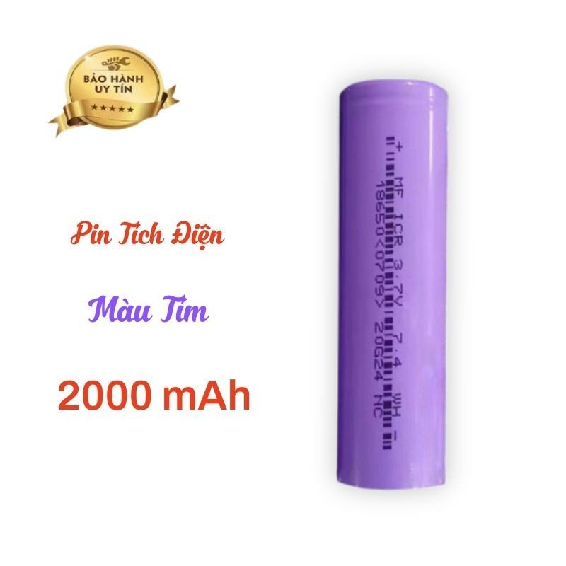 Pin 18650 tích điện - Dung lượng 2000/ 2600mAh 3.7v dùng cho Quạt mini,Tông Đơ,Sạc Dự phòng
