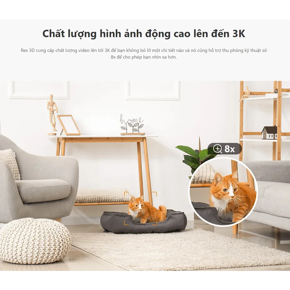 Camera WIFI Trong Nhà IMOU REX 2D 5MP 3K, 3MP 2K Al thông minh,quay quyét ,đàm thoại 2 chiều Chính hãng