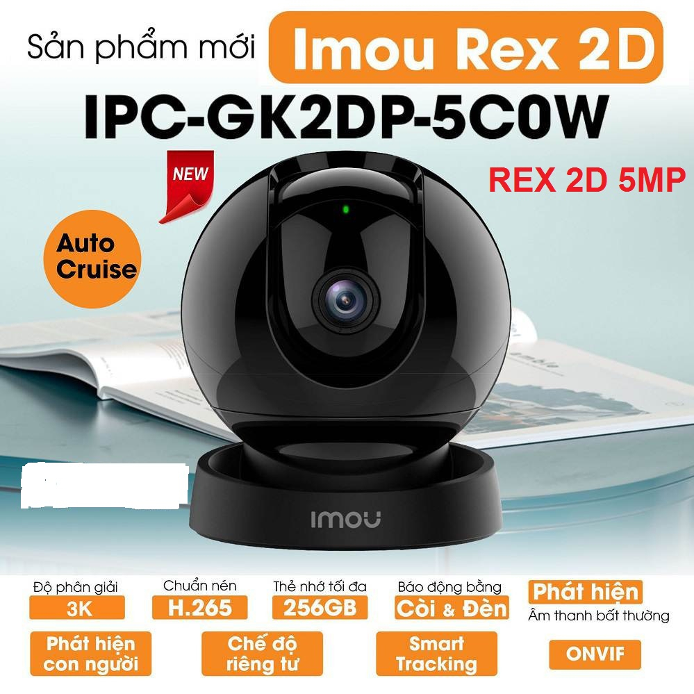 Camera WIFI Trong Nhà IMOU REX 3D 2D 2E 5MP 3K, 3MP 2K Al thông minh,quay quyét ,đàm thoại 2 chiều Chính hãng