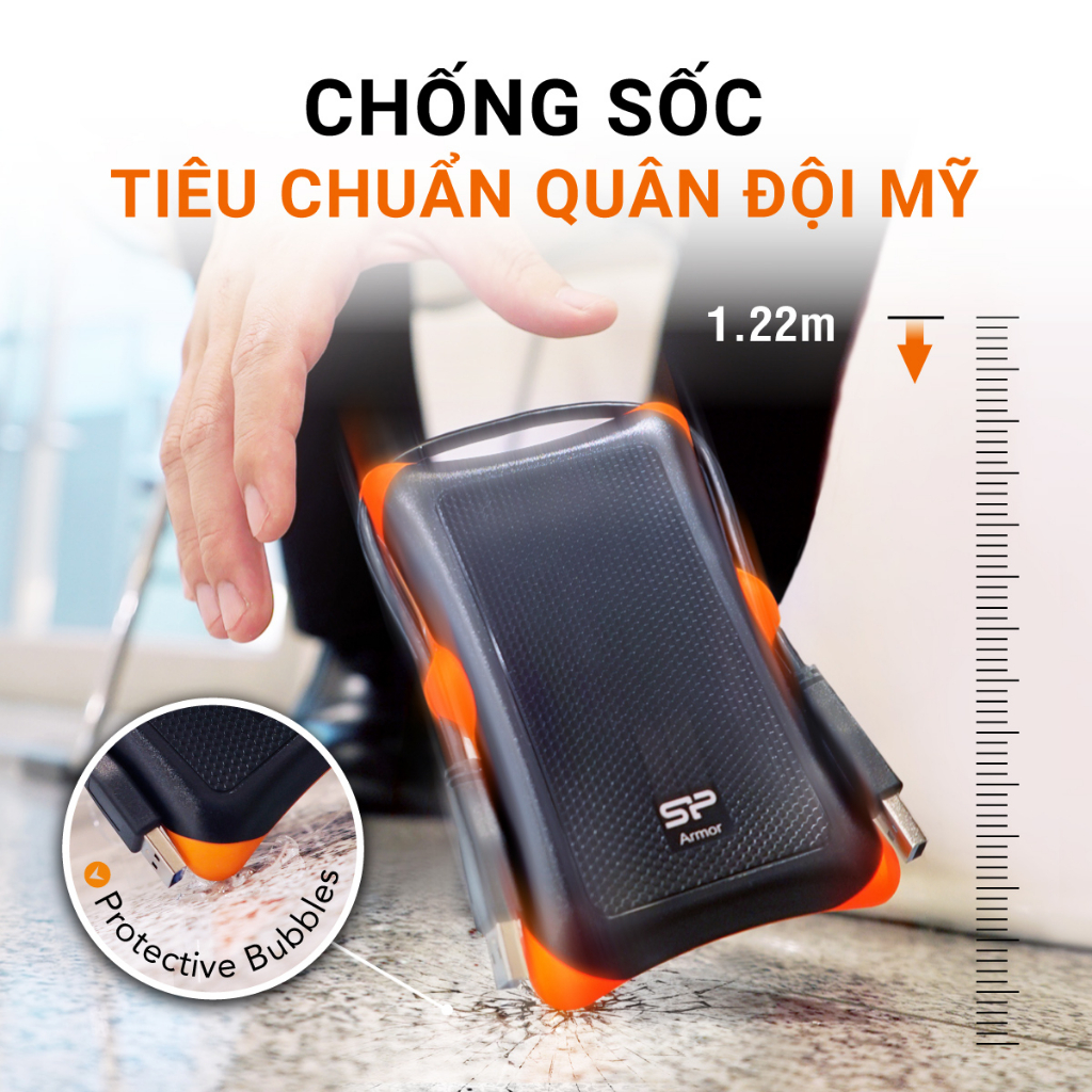 [Mã ELBAU5 giảm 5% tối đa 500K] Ổ cứng di động Silicon Power A30/ 1TB/2TB Bảo hành 3 năm/ Chống nước/ Chống sốc | BigBuy360 - bigbuy360.vn