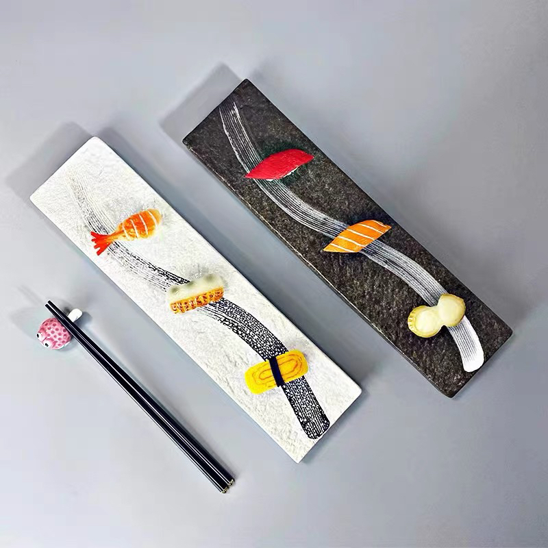 Bộ bát đĩa phong cách Nhật Bản, đĩa sushi, nghệ thuật