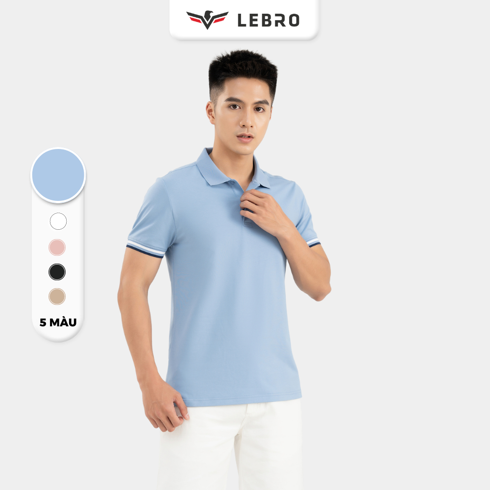 Áo polo nam, áo thun nam có cổ, áo phông có cổ cao cấp LEBRO chất liệu CVC phong cách trẻ trung năng độngTPL23-04A