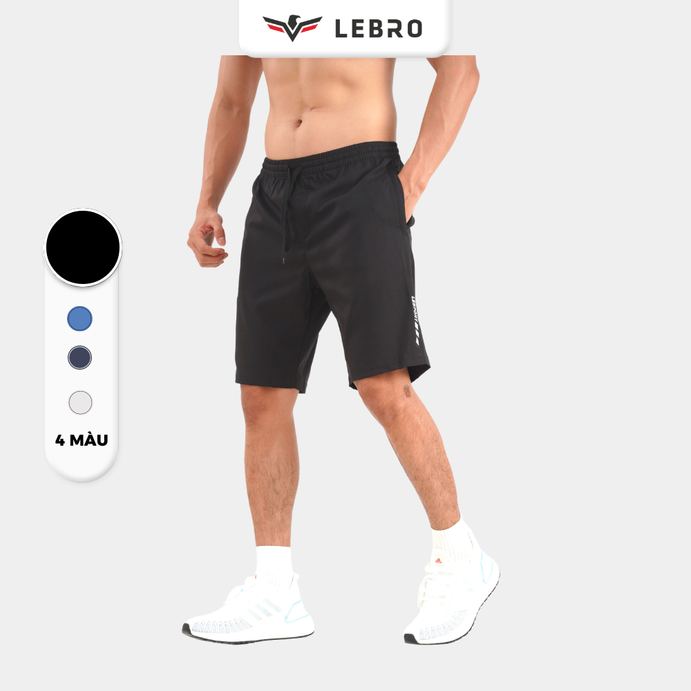 Quần short nam, quần đùi nam vải gió cao cấp, quần sooc thể thao đá bóng, chạy bộ thời trang nam LEBRO QLG23-01A