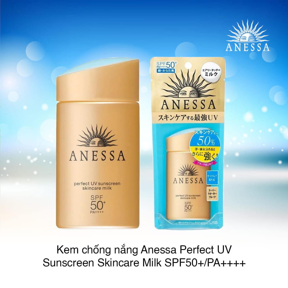 💥CHÍNH HÃNG💥 Sữa chống nắng Anessa Perfect UV Sunscreen Skincare Milk SPF 50+ PA++++ 60ml chính hãng 43