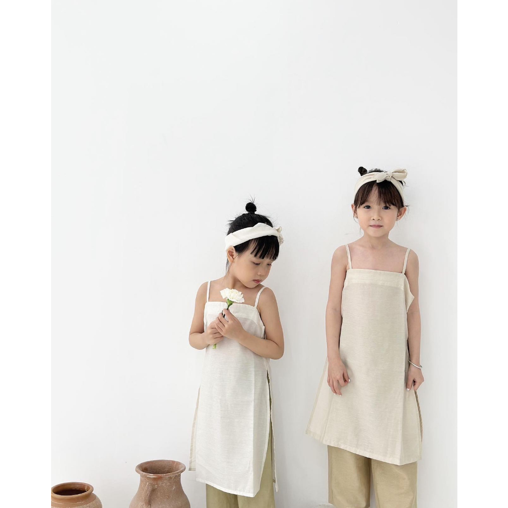 Sunset Linen Set Lillie & Fairies (Áo Dài Hai Dây Bé Gái)