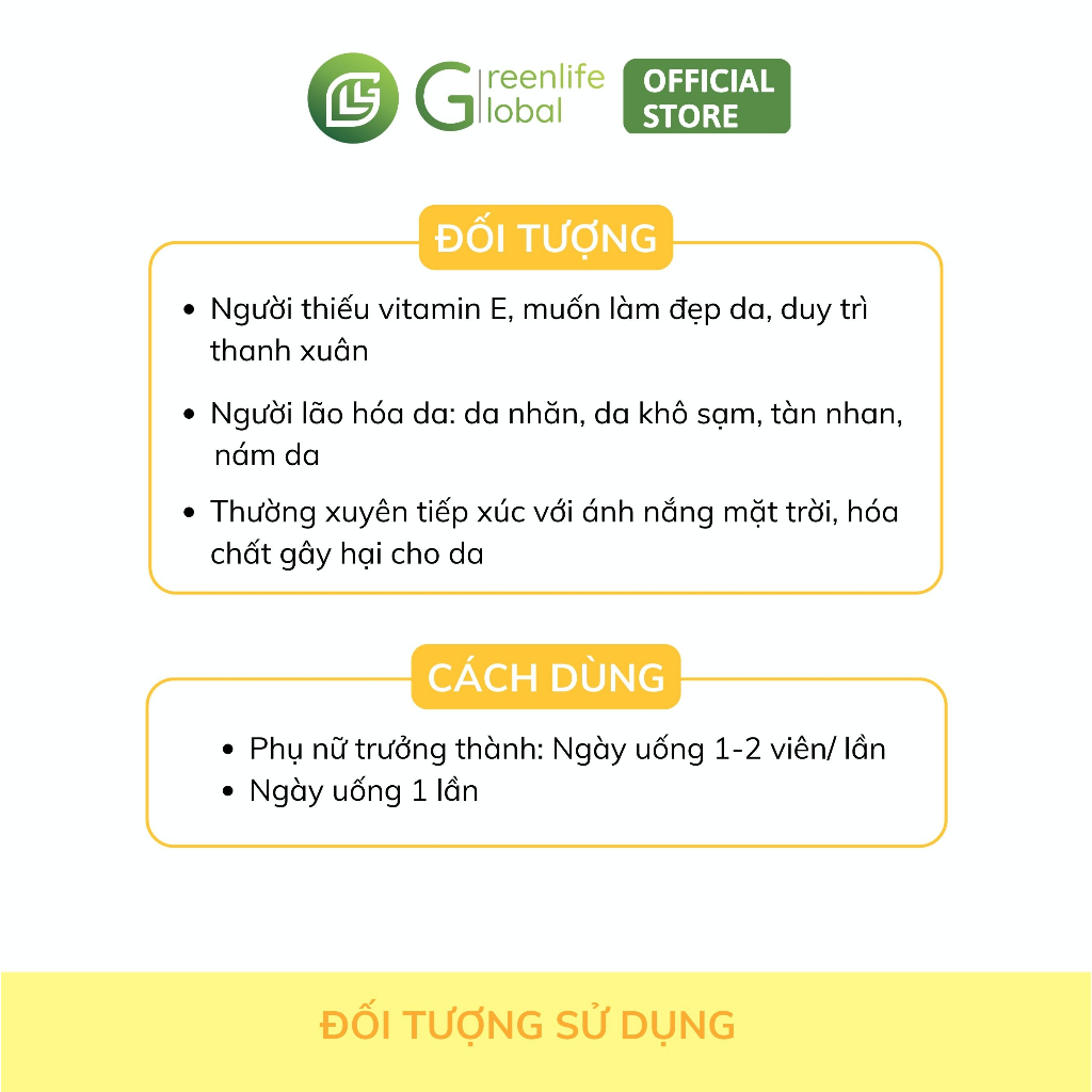 Vitamin E 400IU GrnLife - viên nang mềm đẹp da, tinh dầu lô hội chống lão hóa, lọ 30 viên chính hãng