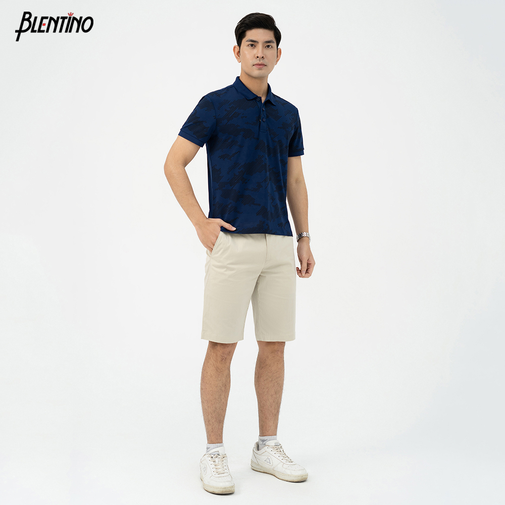 Áo Polo Nam Blentino Premium, Chất Cotton Cao Cấp, Mát, Thấm Hút Tốt, Thiết Kế In Phối Cổ Trẻ Trung (PL2304)