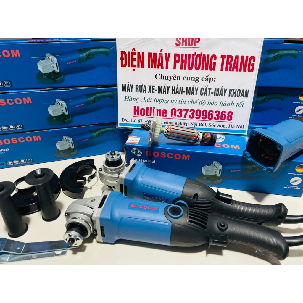Máy mài máy cắt cầm tay BOSCOM 980W  lõi đồng bảo hành 12 tháng
