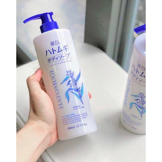 Sữa Tắm Dưỡng Ẩm Hatomugi, Trắng Da Hạt Ý Dĩ Hatomugi Moisturizing Washing 800ml