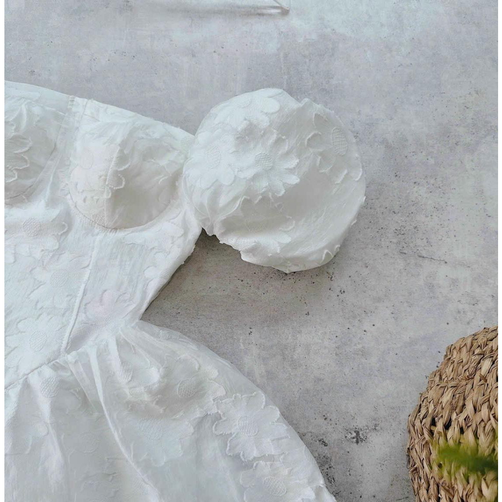 ĐẦM VÂN HOA TRẮNG V EO⚡HỎA TỐC⚡ MEOINDAHOUSE